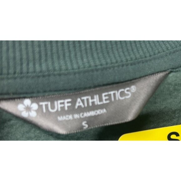 Tuff Athletics Crew Neck Sweatshirt Women Small Green Cotton Blend New With Tags - Picture 6 of 9